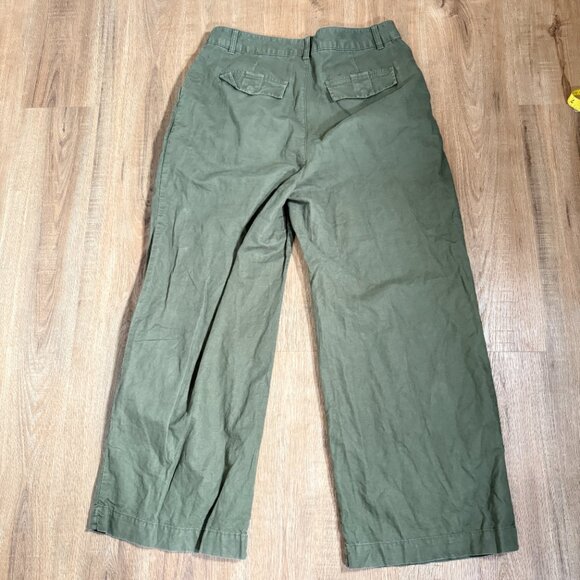 GAP Pleated Linen Pant  Wide Leg Relaxed Casual Earthy  16 - Picture 8 of 8